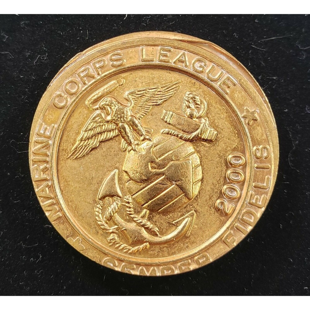 USMC 2000 Challenge Coin Uncommon Valor Was A Common Virtue Iwo Jima Error Print